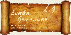 Lenka Griesser vizit kartica